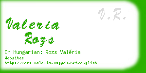 valeria rozs business card